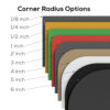 metal floating shelf corner radius options